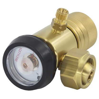 AR-B CGA520 B Tank Acetylene Regulator, Matching Turbo Style Acetylene Kit, Air Acetylene