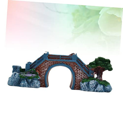 FOMIYES Realistic Resin Bridge for Aquarium Fish Tank Ornament Sturdy Elegant Easy to Clean for Both Freshwater Saltwater