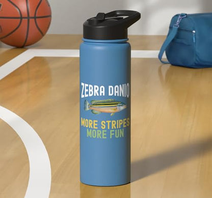 Zebra Daino Fish Lover Freshwater Aquarium Fish Stainless Steel Insulated Water Bottle