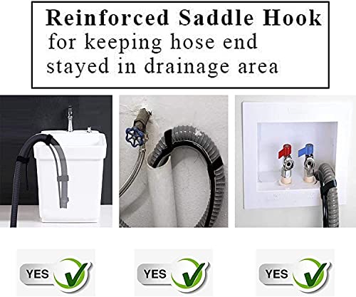 Universal Adjustable Shape Drain Hose Guide Assembly for Kitchen Sink Laundry Tub Washing Machine Discharge Hose Clip Hose Holder Fits All Drain Hose - You can Mold it to fit Your Needs.