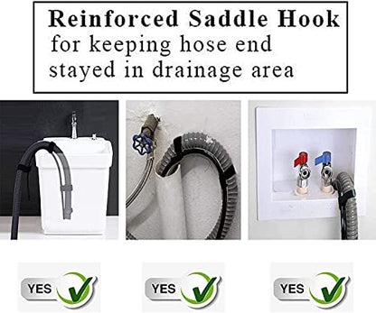 Universal Adjustable Shape Drain Hose Guide Assembly for Kitchen Sink Laundry Tub Washing Machine Discharge Hose Clip Hose Holder Fits All Drain Hose - You can Mold it to fit Your Needs.