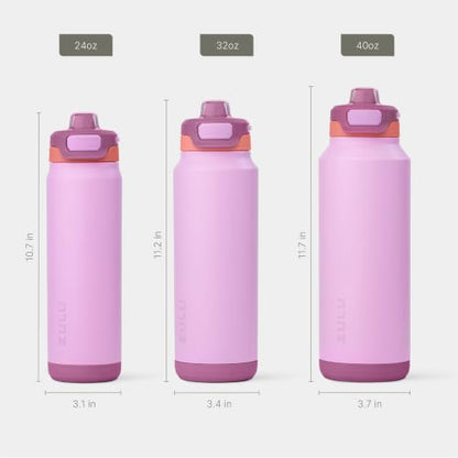 ZULU Powerfill Pro 40oz Stainless Steel Sip or Chug Water Bottle, Sherbert - color: Sherbert, style: 40oz