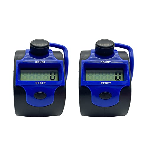 Tally Counter Digital LCD Electronic Handheld 5-Digit Number Count Clicker - color: Blue