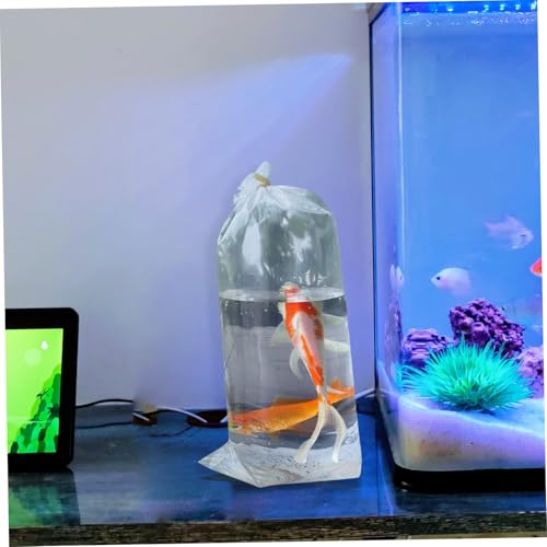 PRETYZOOM 50pcs Plastic Fish Bags for Live Fish Transport Leak-resistant Outdoor Shipping Bags Oxygen Containers for Aquatic Plants and Transport