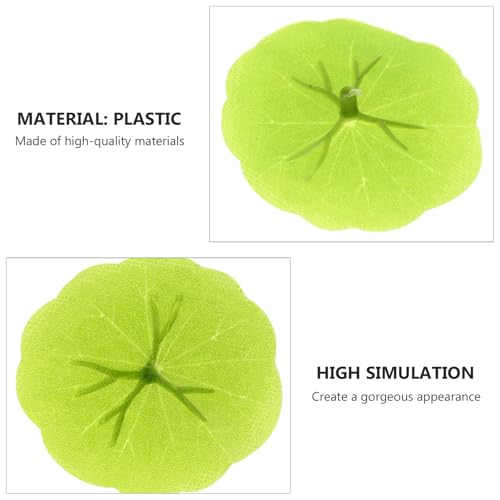 Luxshiny 40pcs Lifelike Imitation Lotus Leaves 6cm Water Lily Pads Artificial Floating Pond Decor for Aquarium Fish Tank and Home Garden Display