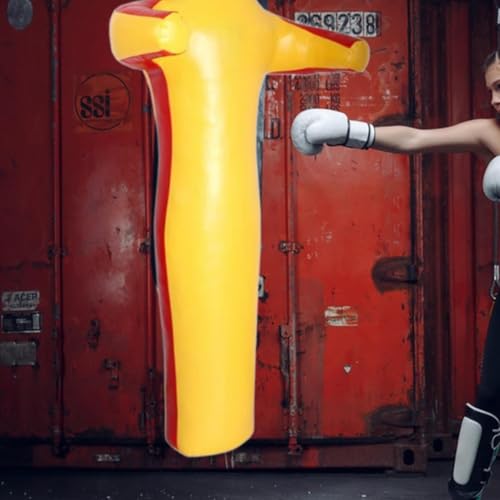 Grappling Dummy Wrestling Dummy Unfilled Jiu Punching Bag Throwing Judo Dummy Bag for Kickboxing Judo Karate - color: Yellow 140cm
