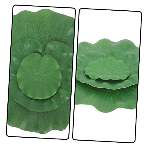 Holibanna 9pcs Floating Lotus Leaves Aquarium Decor Realistic Fake Plant Ornaments for Fish Tank Garden Material for Aquatic Displays