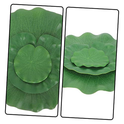 Holibanna 9pcs Floating Lotus Leaves Aquarium Decor Realistic Fake Plant Ornaments for Fish Tank Garden Material for Aquatic Displays