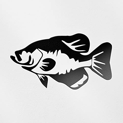 Decal Stickers of Detailed Crappie Fish (Black) (Set of 2) Premium Waterproof Vinyl Decal Stickers for Laptop Phone Accessory Helmet Car Window Mug Tuber Cup Door Wall - BICVER1531212BLW19Y24