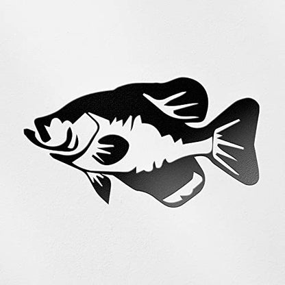 Decal Stickers of Detailed Crappie Fish (Black) (Set of 2) Premium Waterproof Vinyl Decal Stickers for Laptop Phone Accessory Helmet Car Window Mug Tuber Cup Door Wall - BICVER1531212BLW19Y24