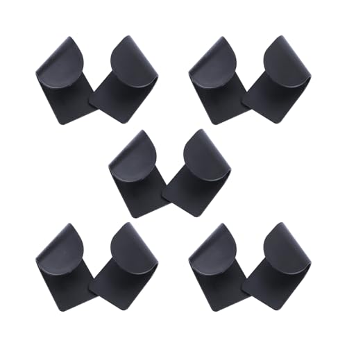 Healifty 5 Pair Abs Frosted Pot Lid Storage Rack Black Strong Adhesive Kitchen Lid Holder Multifunctional Pot Rest Shelf Organizing and Space Saving