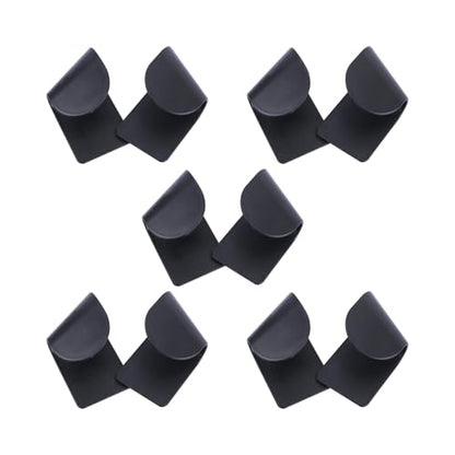 Healifty 5 Pair Abs Frosted Pot Lid Storage Rack Black Strong Adhesive Kitchen Lid Holder Multifunctional Pot Rest Shelf Organizing and Space Saving