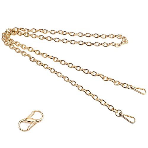 Beaulegan Purse Chain Strap Replacement, 51 inches Gold - color: Gold