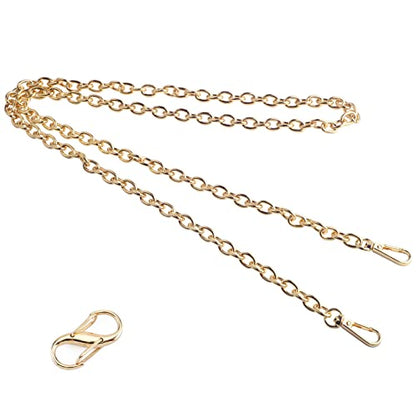 Beaulegan Purse Chain Strap Replacement, 51 inches Gold - color: Gold