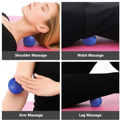GOGO Massage Lacrosse Ball for Physical Therapy, Myofascial Release, Yoga Deep Tissue, Trigger Point, Muscle Soreness (Green) - color: Green
