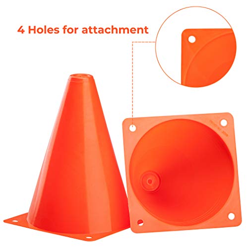 CARTMAN Agility Training Cones, Plastic Soccer Field Markers Indoor Outdoor for Events - style: 9" 12pk