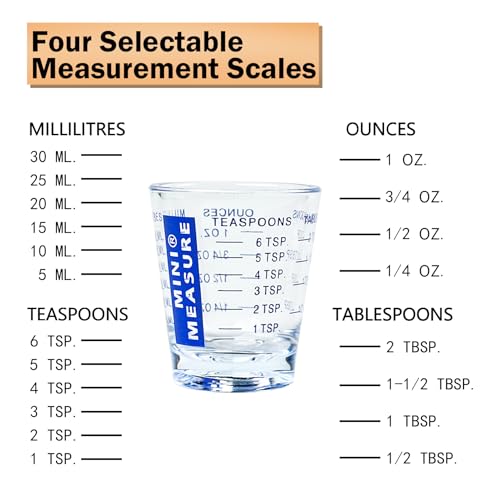 New Talent plastic Measuring cup Shot Glass set of 3pcs, Shot Glasses Measuring cup, 26-Incremental Measurement 1oz, 6 Tsp, 2 Tbs, 30ml
