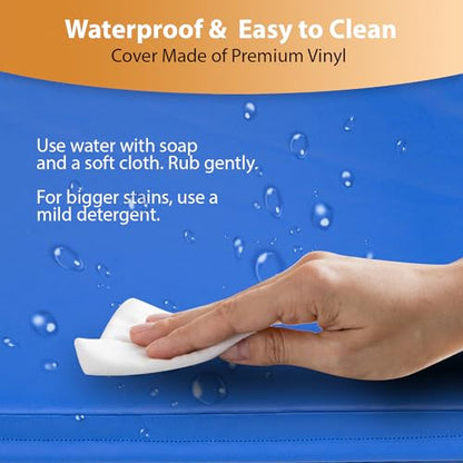 Foamma Gymnastics Mat, 4" x 3 ft x 8 ft, Blue, High-Density Landing Mat with Waterproof Cover, Ideal for Wrestling, Tumbling, Kids & Adults – Gymnastics Equipment for Indoor & Outdoor Use - size: 3ft x 8ft, style: 4" Thickness
