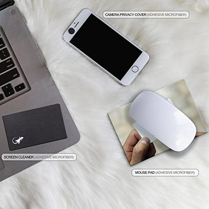 Mouse Pad Adhesive Bottom - Sticks to Any Surface - Portable - Webcam Covers and Screen Cleaner Included (CAN DO IT) - color: CAN DO IT
