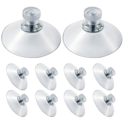 10 Pack 41mm Suction Cups with Screws Nut, Clear PVC Sucker Pads Holder, Strong Sucker Suction Cup Holder for Window, Bathroom Wall, Car Shade, Home Decoration - size: 41mm