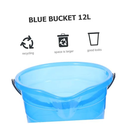 Portable Plastic Water Bucket with Handle Transparent Wash Bucket for Home and Dormitory Use for Storing Water and Cleaning Products