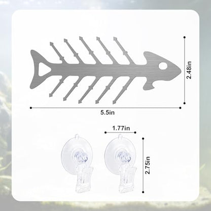 Fish Tank Cucumber Holder for Pleco, Aquarium Vegetable Clip Suction Cup, Stainless Steel Aquarium Vegetable Feeding Tools for Shrimp Loach Pleco Food Feeder in Fresh and Salt Water
