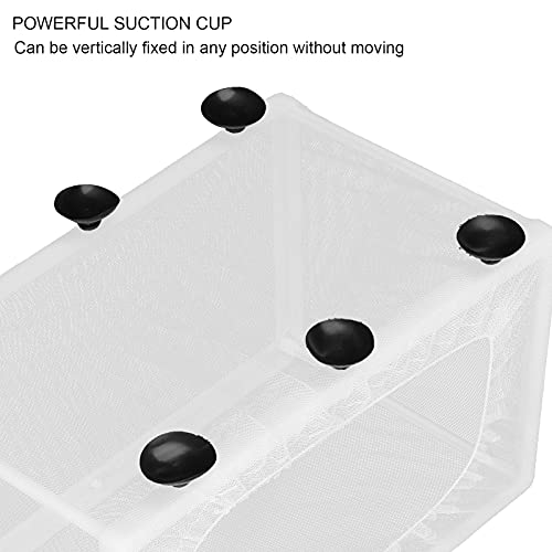 Aquarium Fish Breeder Box, Fish Tank Breeder Net Fish Hatchery Isolation Separation Net with Suction Cups for Aquarium Shrimp Betta Small and Big Size ﻿ (L)