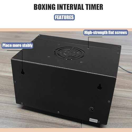 Boxing Interval Timer, Professional Gym Timer,with 1-12 Challenge Rounds/Adjustable Buzzer Alarm,for Kickboxing (Red) - color: Red