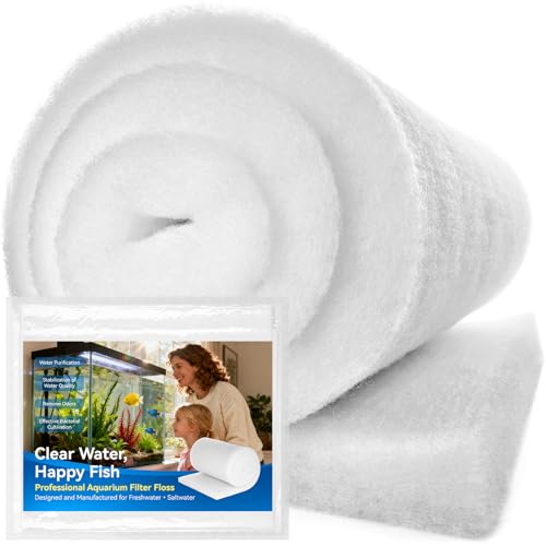 Aquarium Filter Floss Pad - Mechanical & Polishing Polyester Media for Fish Tank Filters, Ultra-Clear Water in No Time, 3/4" Thick (39.4” x 11.8”) 1 Pack - size: 39.4"x11.8"x1" (1 PACK)