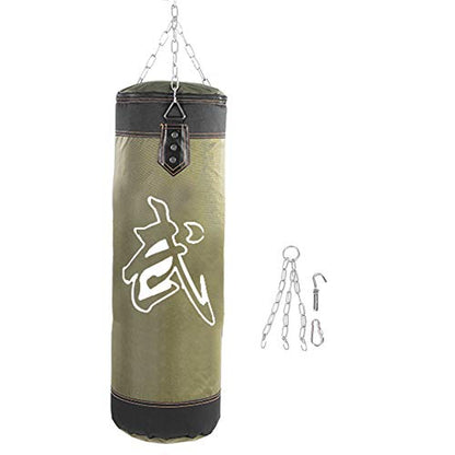 Punching Bag Set, Boxing Hanging Punching Bag Fitness Sandbags Punching Bag Empty Boxing Fight Sandbag for Gym for Training for Home for Kickboxing(Green, 60CM)