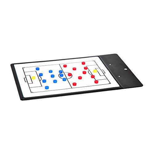 Soccer Innovations Magnetic Tactic Board - Coaching Clipboard, Double-Sided Dry Eraser White Board, Coaches Board, Lineup with Magnets