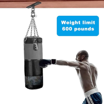 SELEWARE Boxing Punching Bag Hanger, Heavy Bag Bracket - color: 360° Swivel Hanger