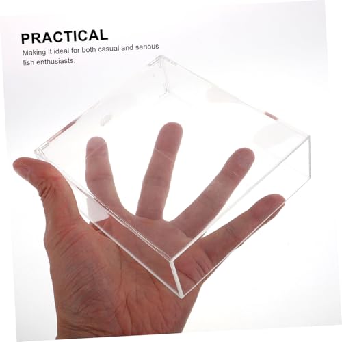 UPKOCH Small Betta Fish Bowl Observation Box Portable Betta Tank for Fish Breeding for Aquarium Hatching