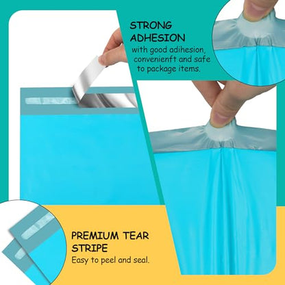 Poly Mailers 10x13 inch 25 Pcs, Blue Plastic Mailing Envelopes with 2.4mil Thickness, Waterproof and Tear-resistant Shipping Bags for Clothing, Tamper Proof Self-Seal Mailers Poly Bags - color: Blue, size: 10x13 Inch 25 Pcs