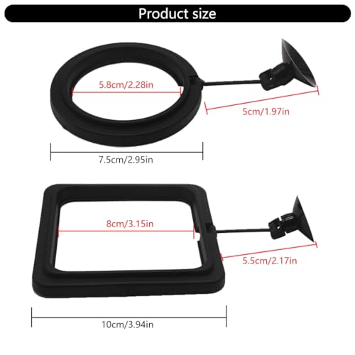 2pcs Fish Tanks Feeding Rings Small Fishes Feeders Rings Circle Buoyance Fish Feeders for Easy Installation and Cleaning