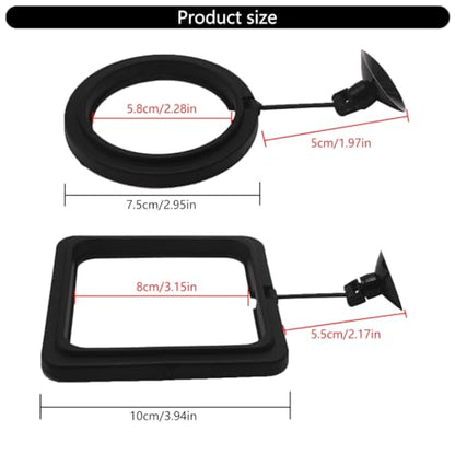 2pcs Fish Tanks Feeding Rings Small Fishes Feeders Rings Circle Buoyance Fish Feeders for Easy Installation and Cleaning