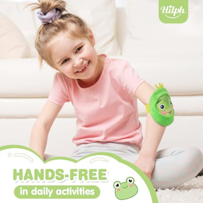 Hilph Kids Ice Packs, 3 Cute Frog Ice Packs with Cover & Handheld Straps - style: D-3 Sleeve Frogs