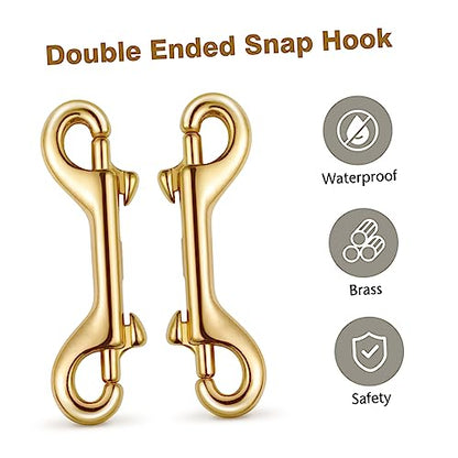 ULDIGI 2 Pcs Brass Lobster Clasp Hooks Swivel Trigger Clips for Duty Belt Accessories - size: 2Pcs