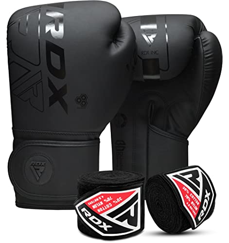 RDX Boxing Gloves 10 Oz Men Women with Boxing Hand Wraps Inner Gloves, Mexican Style Boxing Wrist Straps, Heavy Punching Bag Gloves for Kickboxing, Muay Thai, MMA Martial Arts