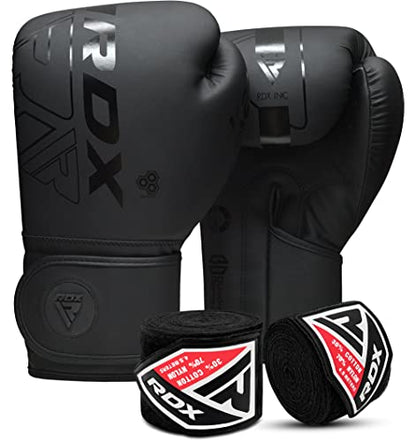 RDX Boxing Gloves 10 Oz Men Women with Boxing Hand Wraps Inner Gloves, Mexican Style Boxing Wrist Straps, Heavy Punching Bag Gloves for Kickboxing, Muay Thai, MMA Martial Arts