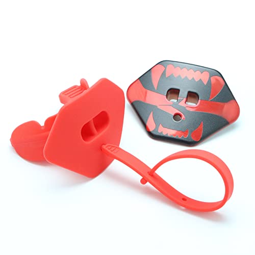 Football Mouth Guard Double Braces Mouth Guard Upper and Lower Teeth Protection Mouth Guard No Boil-Instant Fit for Youth and Adults (red) - color: Red