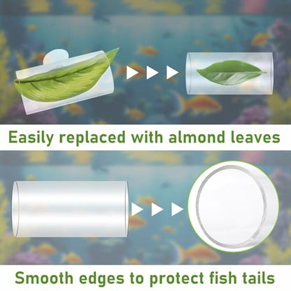 5Pcs Betta Hammock & Fish Toys Set, Betta Fish Tank Accessories Hammock Soft Aquarium Decor Plastic Plants with Suction Cups for Sleeping Resting Hiding Playing