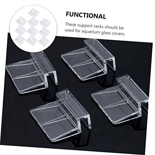 VANZACK Stable Performance Acrylic Material Aquarium Bracket 10pcs Clips for Lid Easy to Clean and