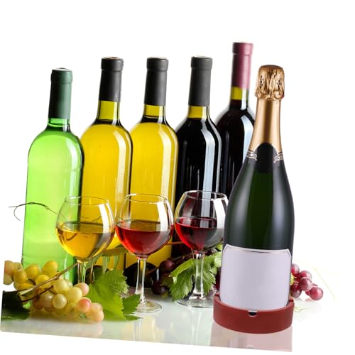 Zerodeko Silicone Wine Bottle Coaster Reusable Non Slip Pad for Elegant Design for Home Bars and Parties Inner - color: Brown