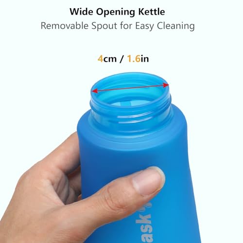 JEELAD Soft Folding Water Bottles, TPU Running Hydration Flask Ideal for Hiking Cycling Climbing - color: 01 White TPU-500ml - 2 Pcs