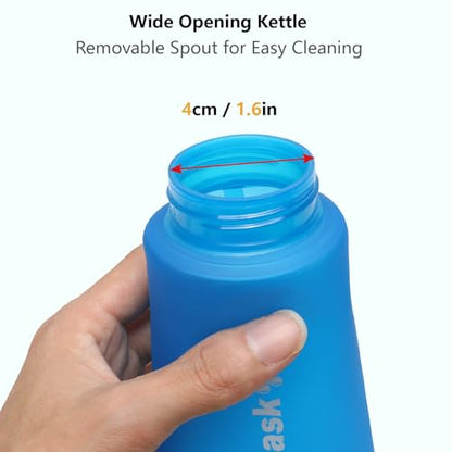 JEELAD Soft Folding Water Bottles, TPU Running Hydration Flask Ideal for Hiking Cycling Climbing - color: 01 White TPU-500ml - 2 Pcs