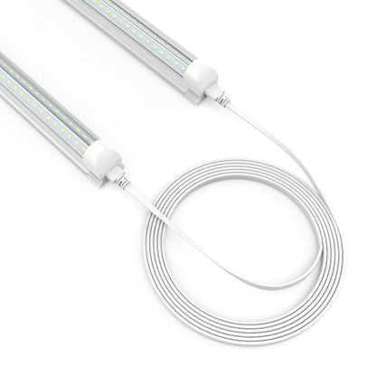 (4-Pack 6FT T5 T8 LED Shop Light Connecting Wire, Dual-Ended Linkable Cable Cords for LED Tube Light Fixture, Ceiling Lamp