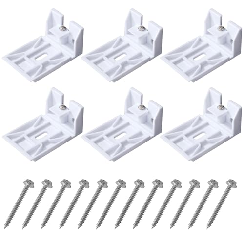 6 Pack 3/4" Blinds Shade Bracket Replacement for Hunter Douglas Duette Bracketm, Blind Mounting Brackets Fit for Honeycomb, Duette, Cellular, Applause Shades - White