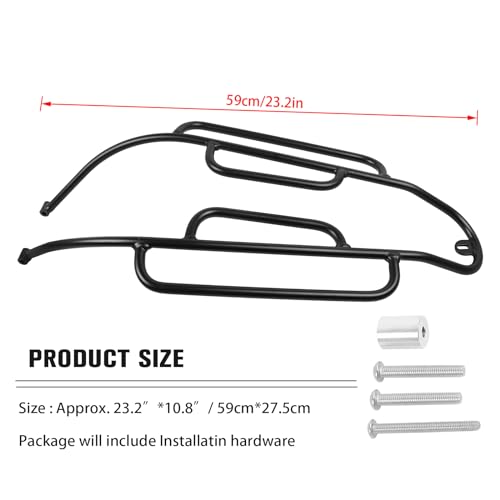 CHIFUN Fuel Tank Luggage Rack Gas Tank Protection Guard Compatible with BMW R18 2020-2023 / R18 Classic 2021-2023 Black Steel Motorcycle Front Shelf Bracket - color: black