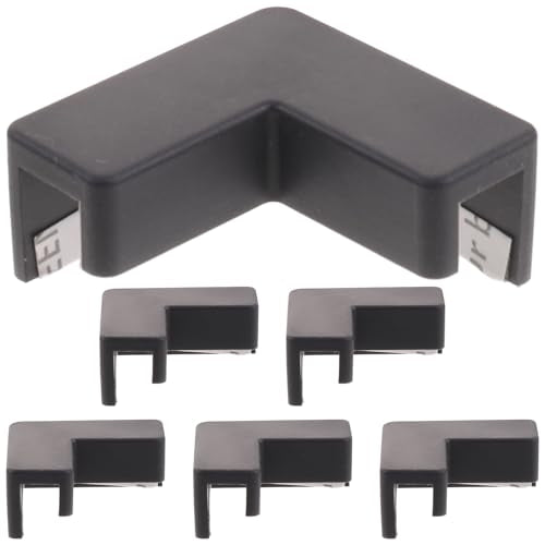 Silicone Corner Protector Anti-Collision Guard for Fish Tank and Furniture Edges, Safety Bumper Soft Corner Covers for Aquarium and Home, 6pcs Medium Black Set
